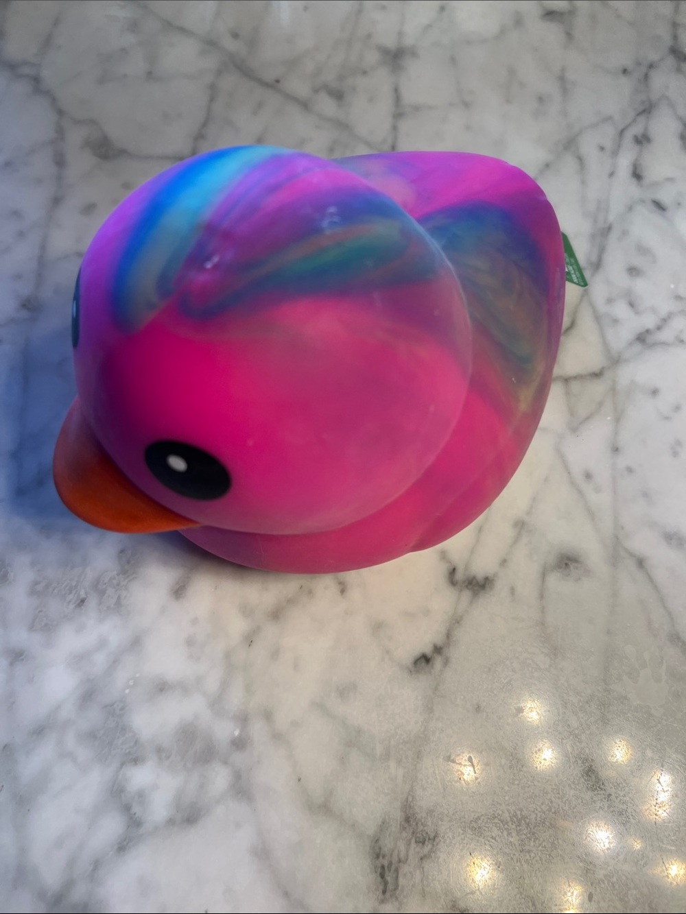 Viral TikTok Pink Rainbow Squishy Duck - Picture 4 of 4